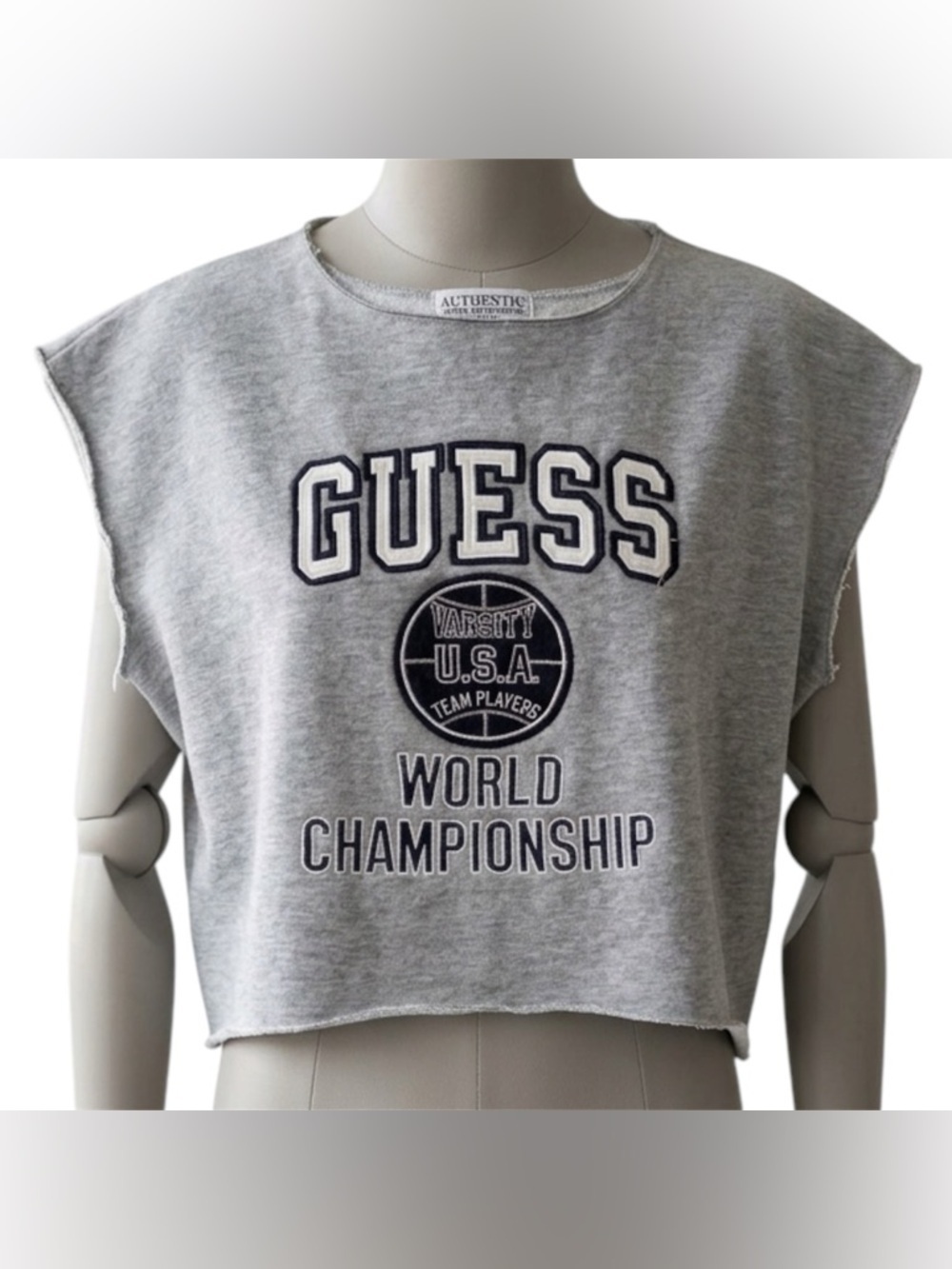 Vintage Guess by Georges Marciano Varsity Sweatshirt Top Large Modified